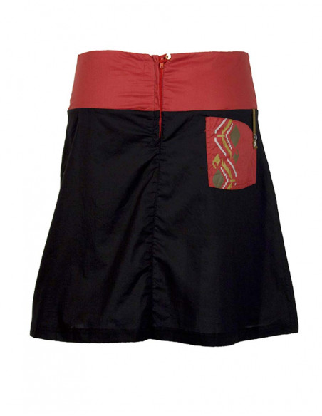 Cotton skirt aztec print