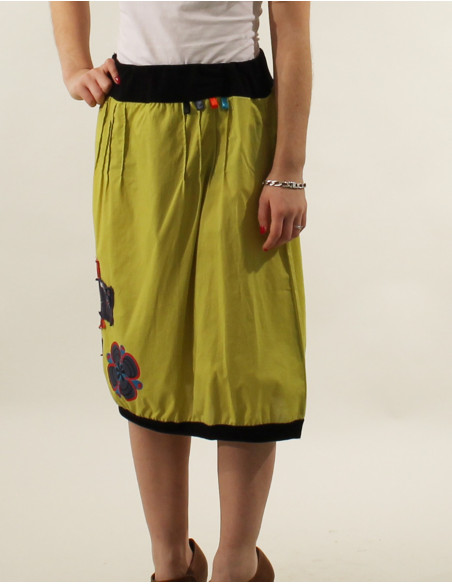 Jupe Coton Boule Patch