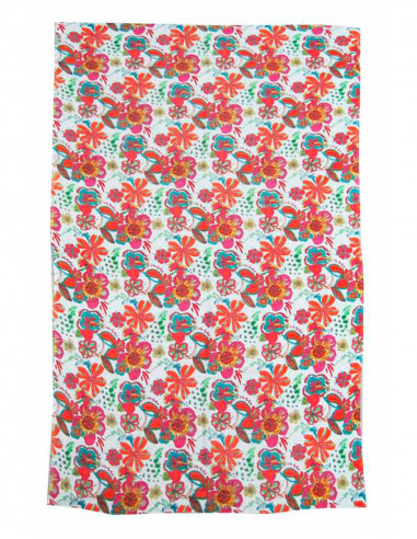 Pack de 10 pareos viscose imprimé Tiare sans franges