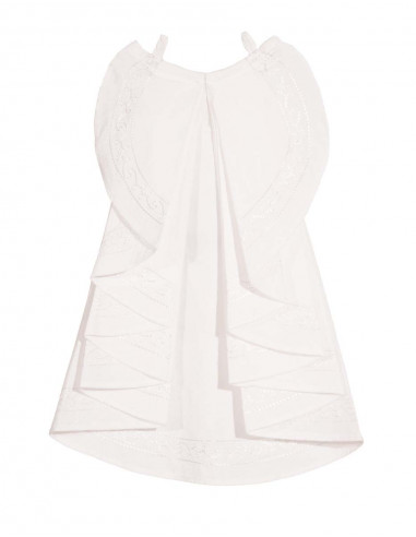 Jabot coton popeline blanc