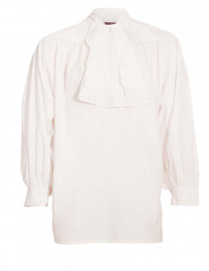 Cotton poplin white jabot 2