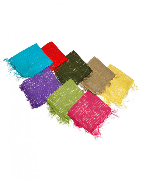 10 x Foulards carré uni fils or
