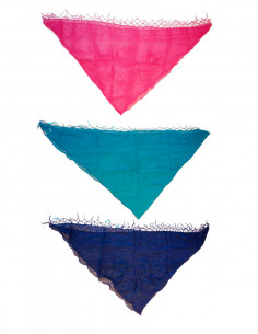 Triangle scarve polyester with beads