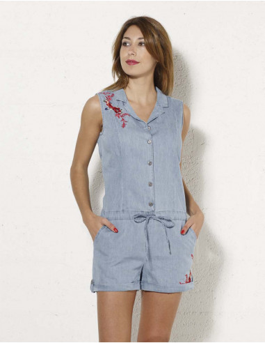 Combi Courte Coton Jean Brode