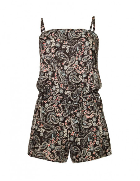 Combi Short Viscose Bretelles Imprime