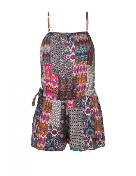 Combi Short Viscose Imprime Patch Ikat