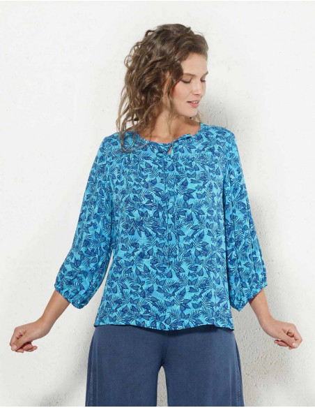 Chemisier Viscose Manches 3/4 Imprime Ca