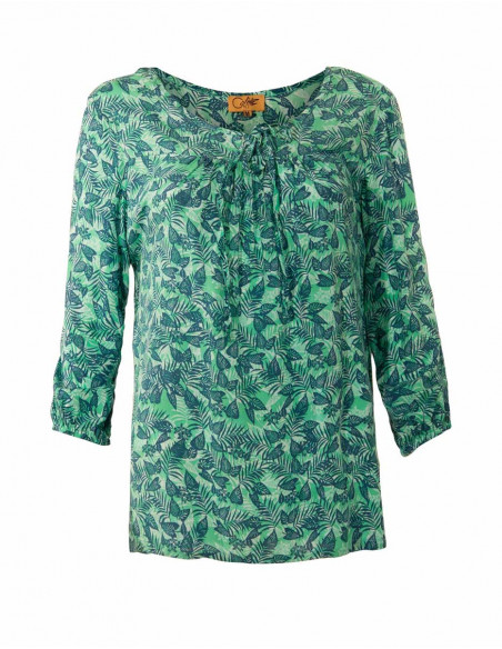 Chemisier Viscose Manches 3/4 Imprime Ca