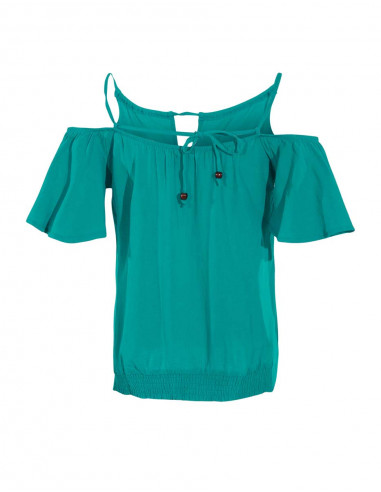 Chemisier 88% Viscose 12 % Lin Manches C