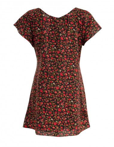 Chemisier Polyester Manches Courtes Sari