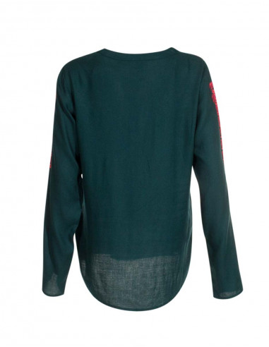 Rayon moss crepe embroidered blouse