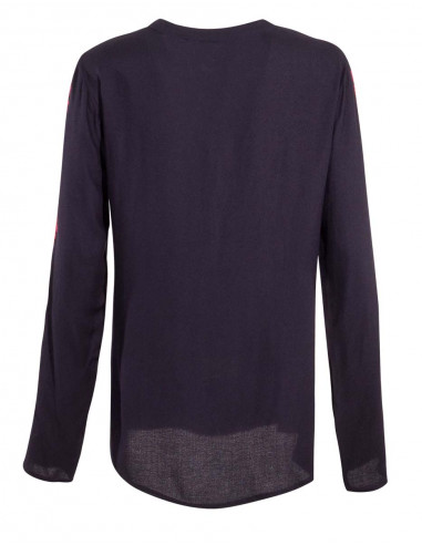 Rayon moss crepe embroidered blouse