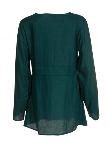 Rayon moss crepe embroidered blouse