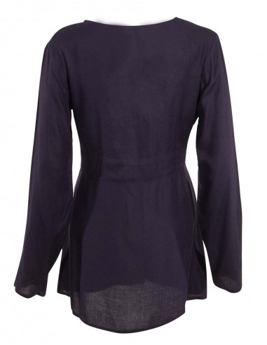 Rayon moss crepe embroidered blouse