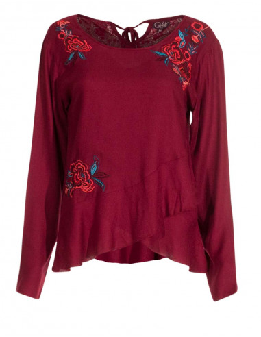 Chemisier Viscose Brode Mousse Crepe