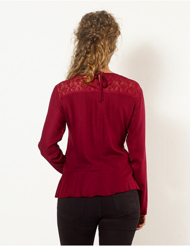 Rayon moss crepe embroidered blouse