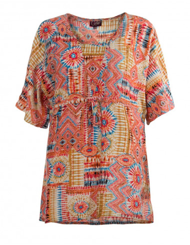Rayon blouse with live print