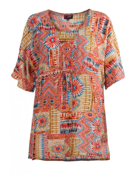 Rayon blouse with live print
