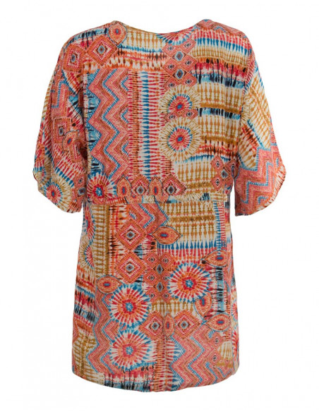 Chemisier Viscose Manches Courtes Imprim