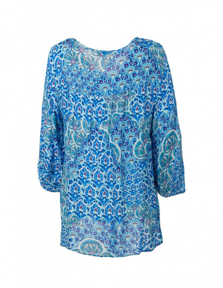 Chemisier Viscose Manches Longues Imprim