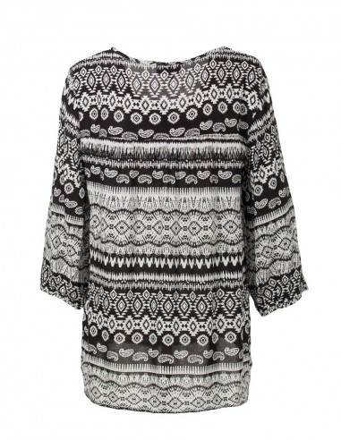Chemisier Viscose Manches 3/4 Imprime No
