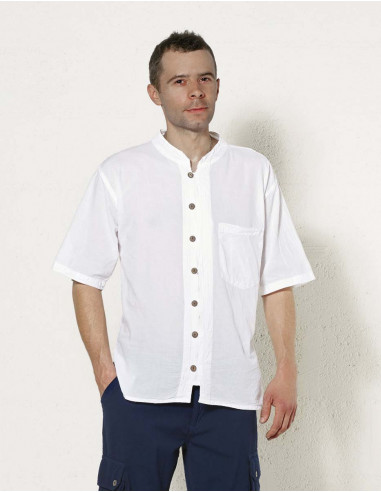 Cotton sw kurta plain blouse with short sleeves