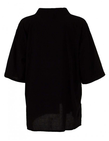 Cotton sw kurta plain blouse with short sleeves