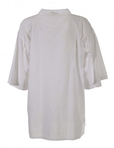 Cotton sw kurta plain blouse with short sleeves 3 buttons