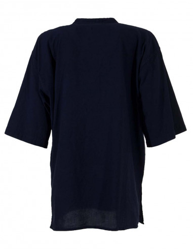 Cotton sw kurta plain blouse with short sleeves 3 buttons