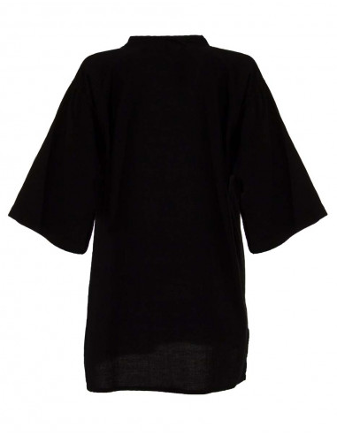 Cotton sw kurta plain blouse with short sleeves 3 buttons