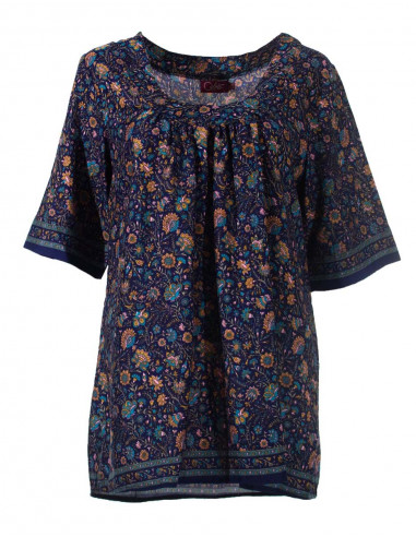 Polyester blouse with sari sleeves