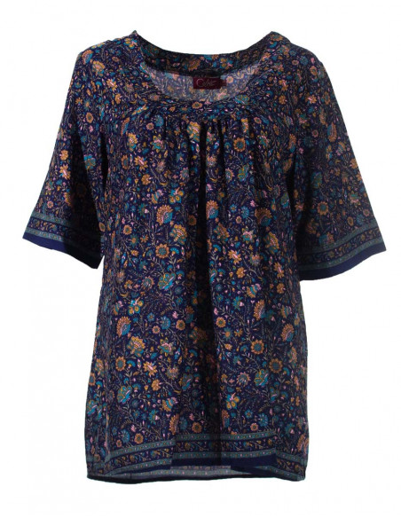 Polyester blouse with sari sleeves