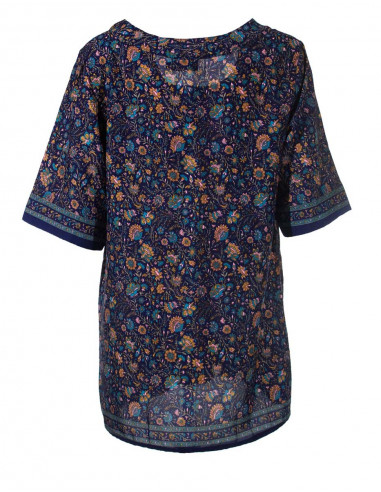 Chemisier Polyester Manches Courtes Sari