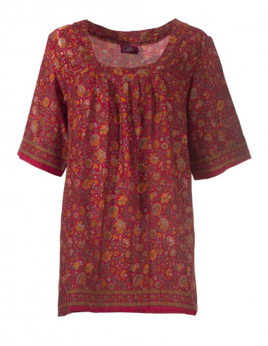 Polyester blouse with sari sleeves