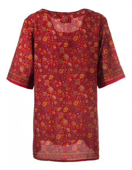 Polyester blouse with sari sleeves