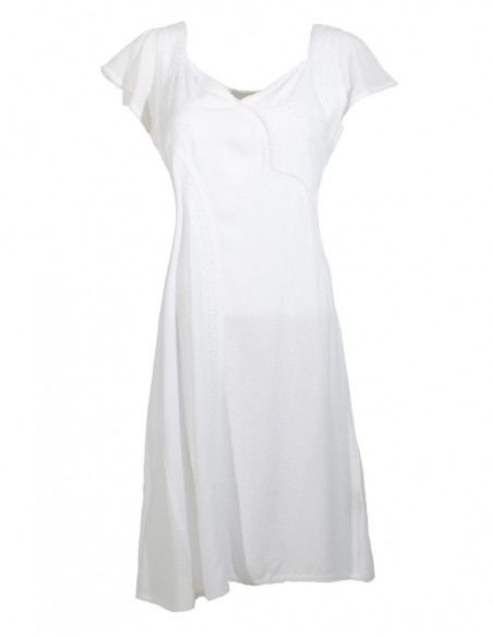 Robe Viscose Manches Georgette Sw