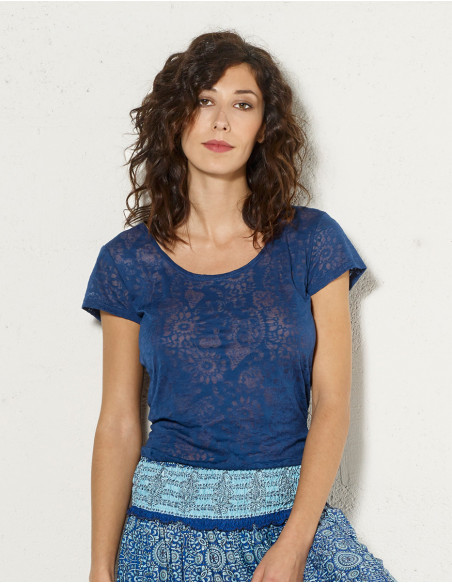 Tee Shirt 60% Coton 40% Polyester Devoré