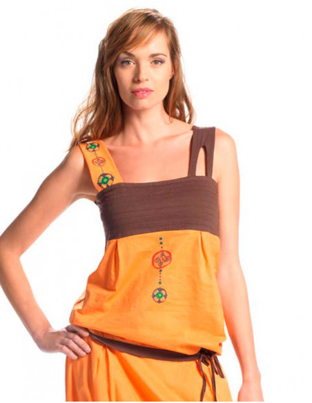 Débardeur coton bicolore