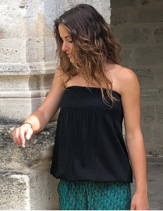 Bustier smocké uni 2