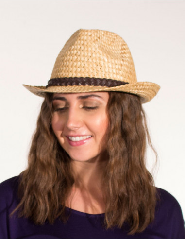 Chapeau Paille Beige Panama Tresse