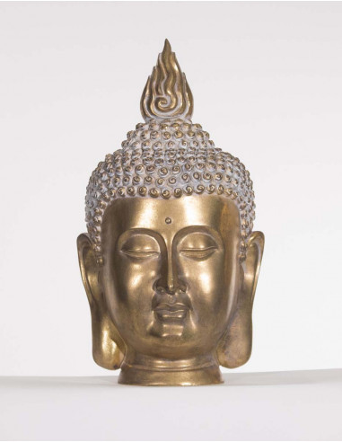 Statue Resine Tete De Bouddha 40Cm