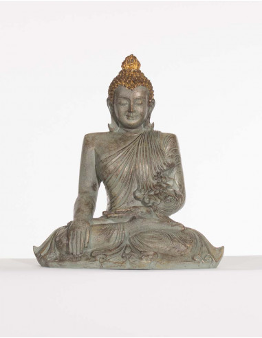 Statue Resine Bouddha Assis 26Cm