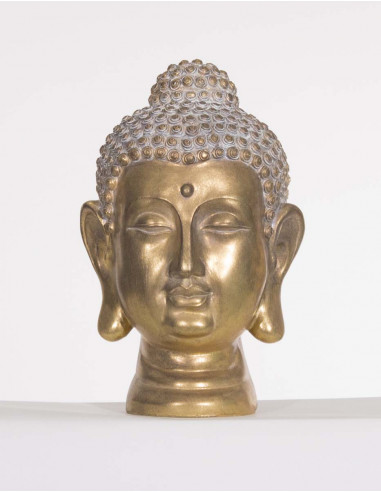 Statue Resine Tete De Bouddha 26Cm