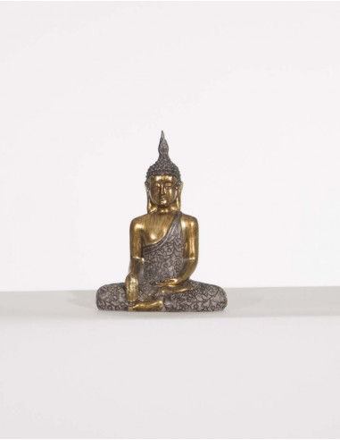 Statue Resine Bouddha Assis 11Cm