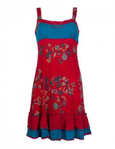 Robe mi longue imprime fleuri 