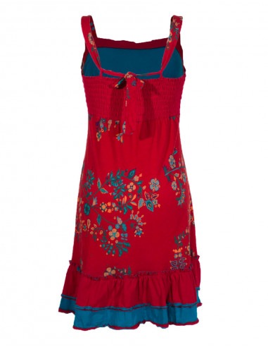 Robe mi longue imprime fleuri 