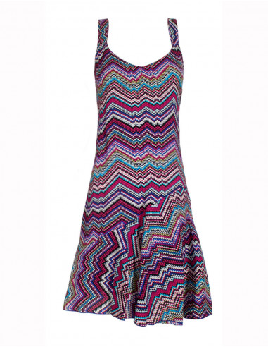 Robe viscose imprimée Zig Zag