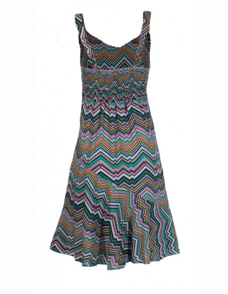 Robe viscose imprimée Zig Zag