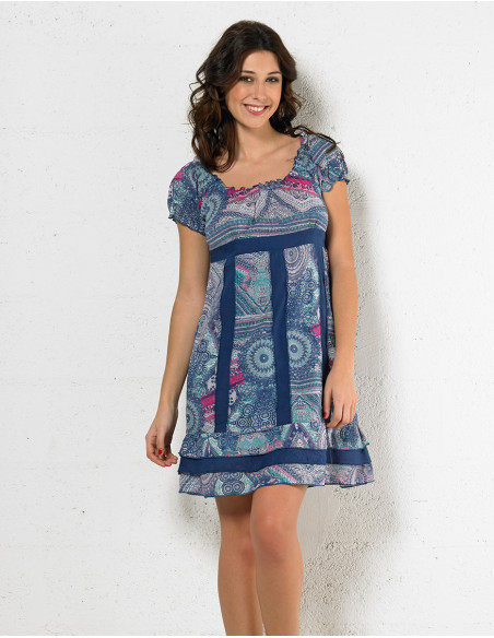Cotton dress with lining