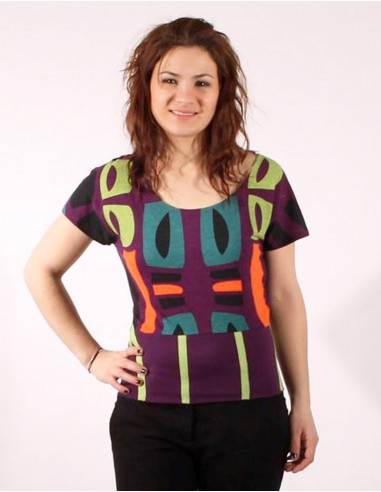 Tee shirt manches courtes imprimé